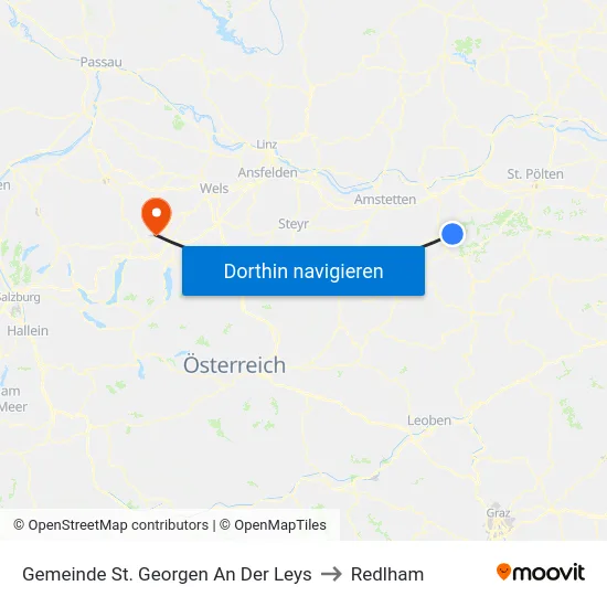 Gemeinde St. Georgen An Der Leys to Redlham map