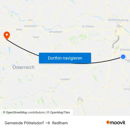 Gemeinde Pöttelsdorf to Redlham map