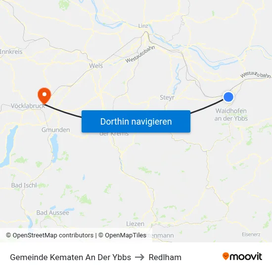 Gemeinde Kematen An Der Ybbs to Redlham map