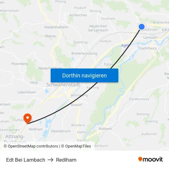 Edt Bei Lambach to Redlham map