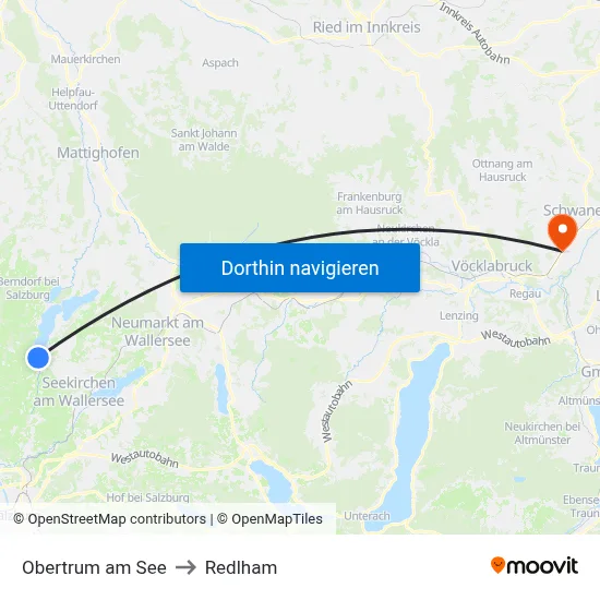 Obertrum am See to Redlham map