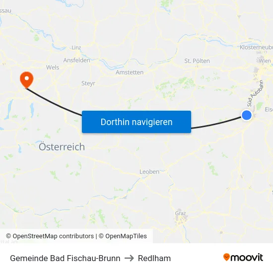 Gemeinde Bad Fischau-Brunn to Redlham map