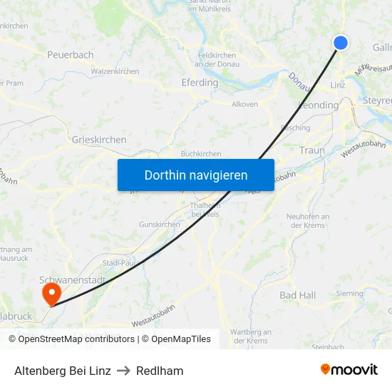Altenberg Bei Linz to Redlham map