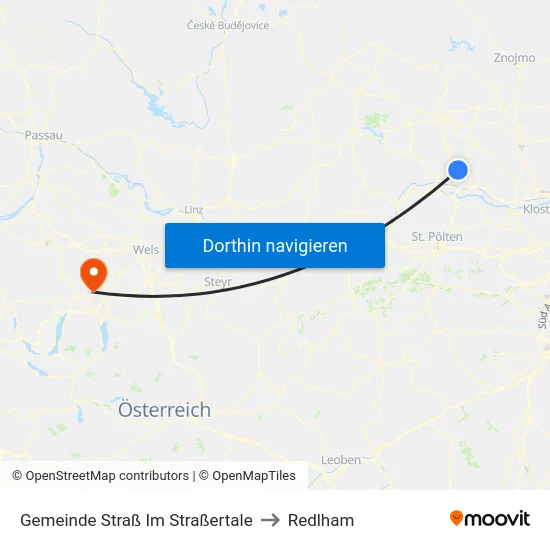 Gemeinde Straß Im Straßertale to Redlham map