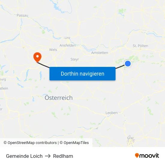 Gemeinde Loich to Redlham map