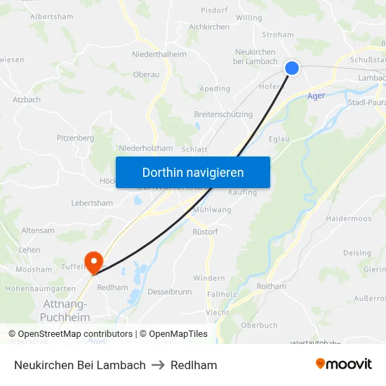 Neukirchen Bei Lambach to Redlham map