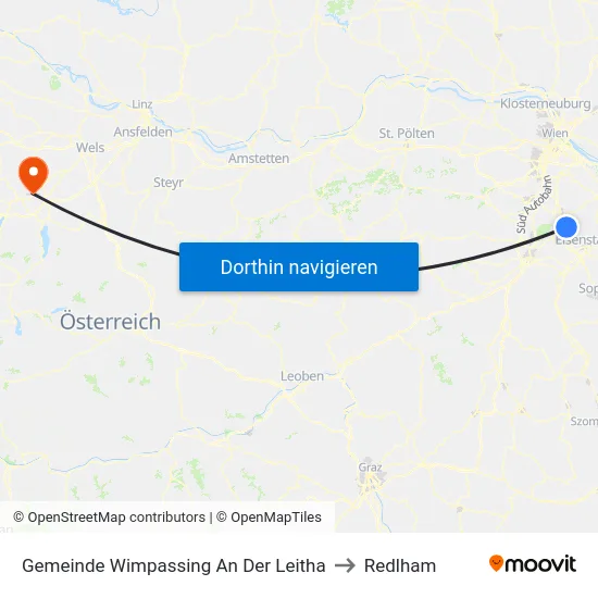 Gemeinde Wimpassing An Der Leitha to Redlham map