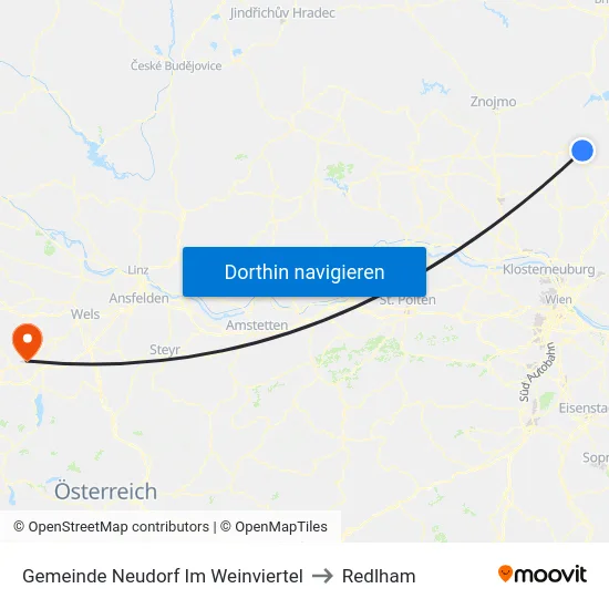 Gemeinde Neudorf Im Weinviertel to Redlham map
