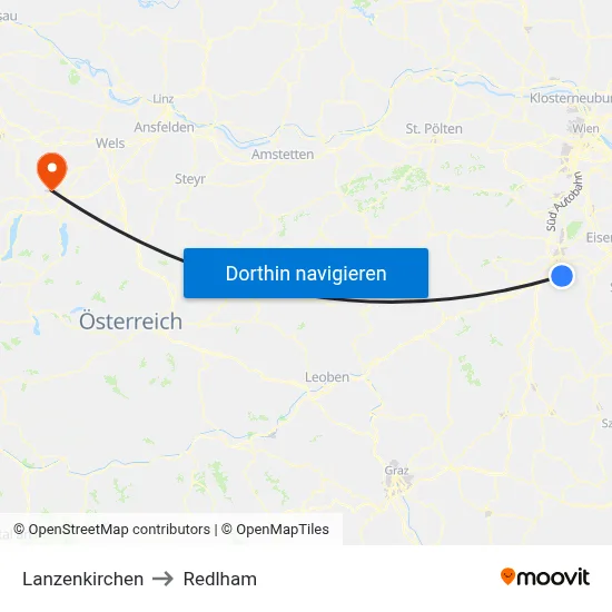 Lanzenkirchen to Redlham map