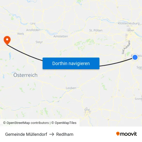 Gemeinde Müllendorf to Redlham map