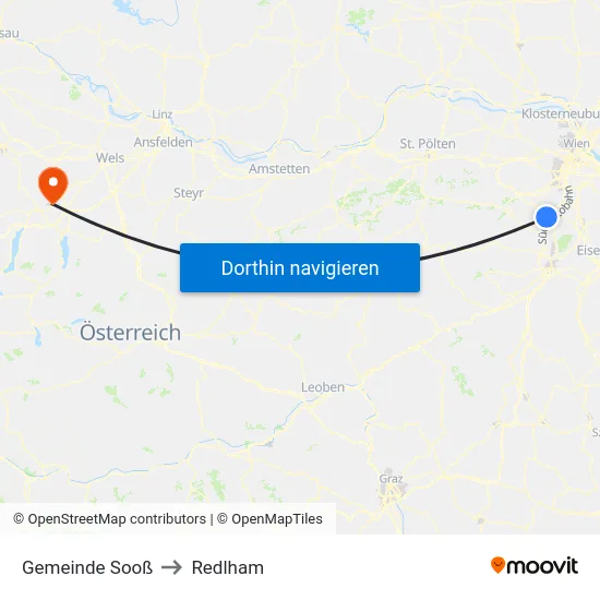 Gemeinde Sooß to Redlham map