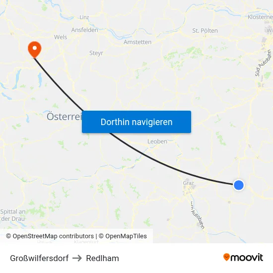 Großwilfersdorf to Redlham map