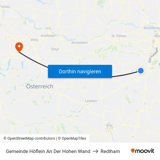 Gemeinde Höflein An Der Hohen Wand to Redlham map