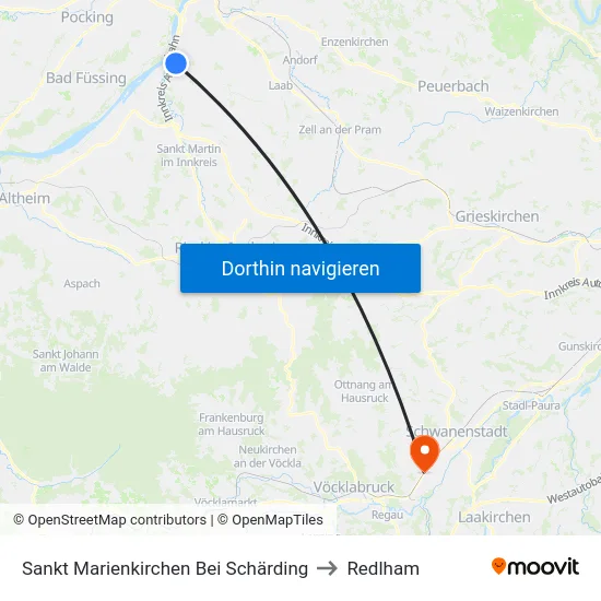 Sankt Marienkirchen Bei Schärding to Redlham map