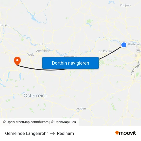 Gemeinde Langenrohr to Redlham map
