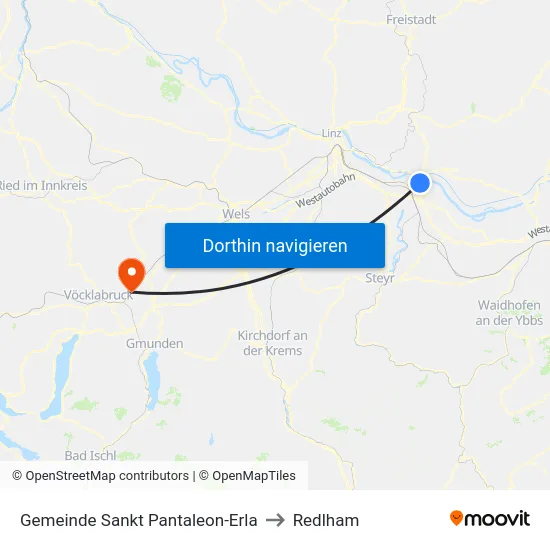 Gemeinde Sankt Pantaleon-Erla to Redlham map