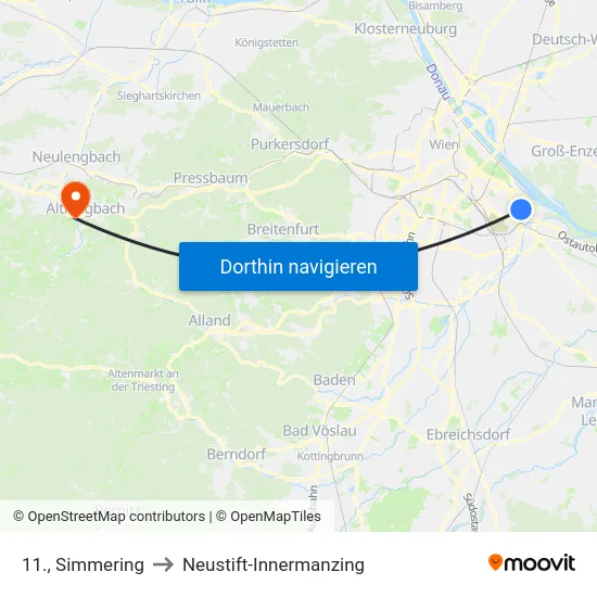 11., Simmering to Neustift-Innermanzing map