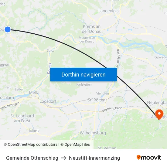 Gemeinde Ottenschlag to Neustift-Innermanzing map