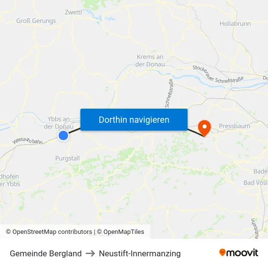 Gemeinde Bergland to Neustift-Innermanzing map