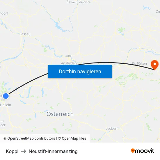 Koppl to Neustift-Innermanzing map