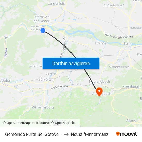 Gemeinde Furth Bei Göttweig to Neustift-Innermanzing map