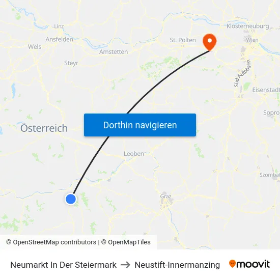 Neumarkt In Der Steiermark to Neustift-Innermanzing map