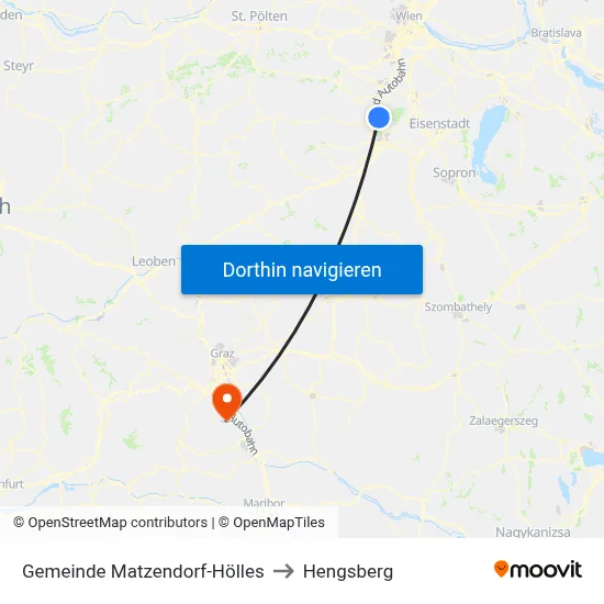 Gemeinde Matzendorf-Hölles to Hengsberg map