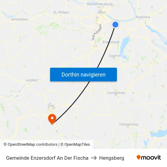 Gemeinde Enzersdorf An Der Fischa to Hengsberg map