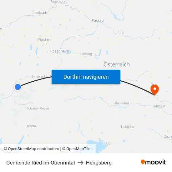 Gemeinde Ried Im Oberinntal to Hengsberg map