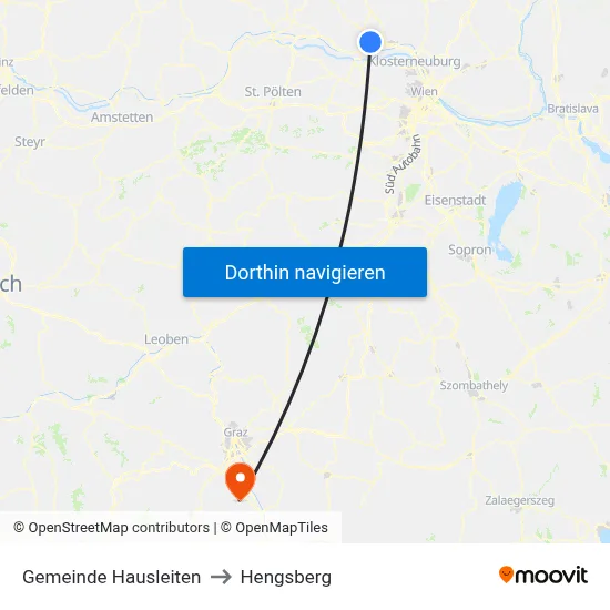 Gemeinde Hausleiten to Hengsberg map