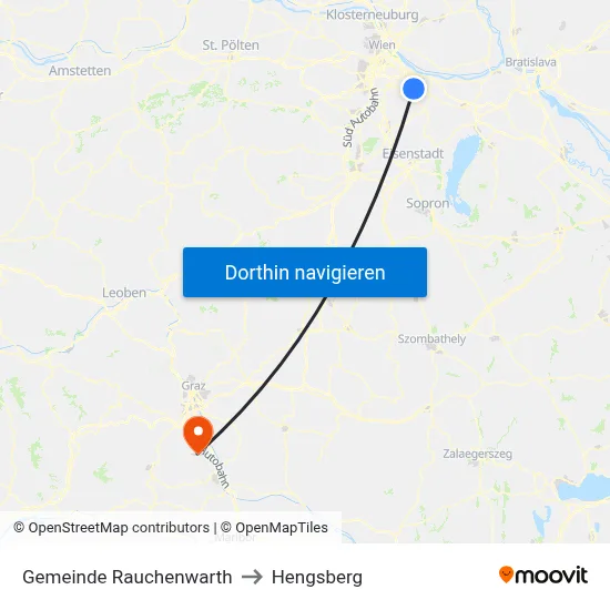 Gemeinde Rauchenwarth to Hengsberg map