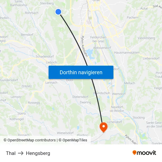 Thal to Hengsberg map