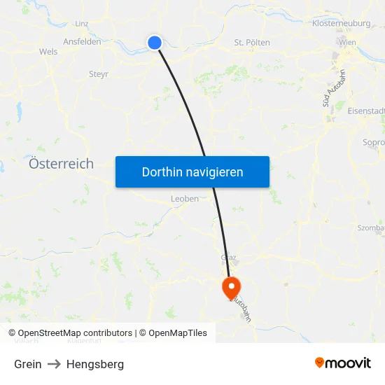 Grein to Hengsberg map