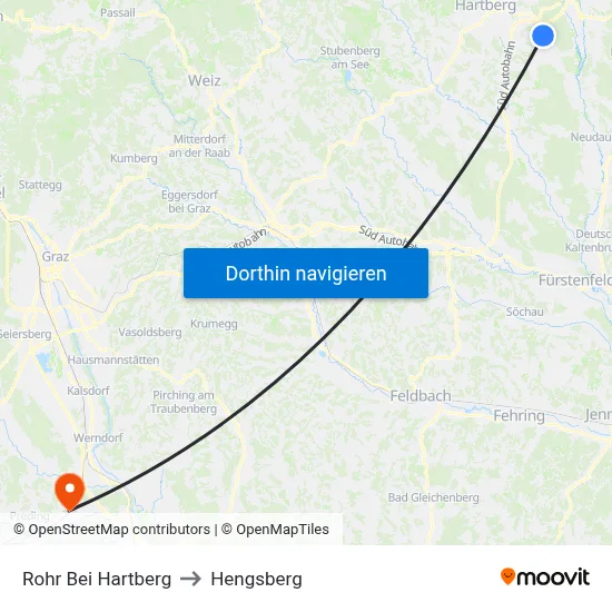 Rohr Bei Hartberg to Hengsberg map