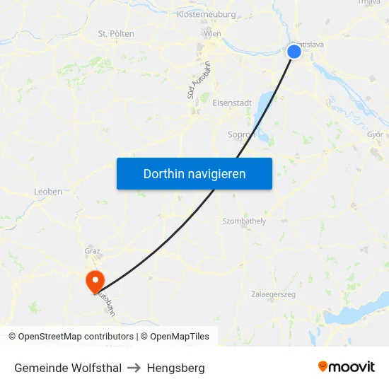 Gemeinde Wolfsthal to Hengsberg map