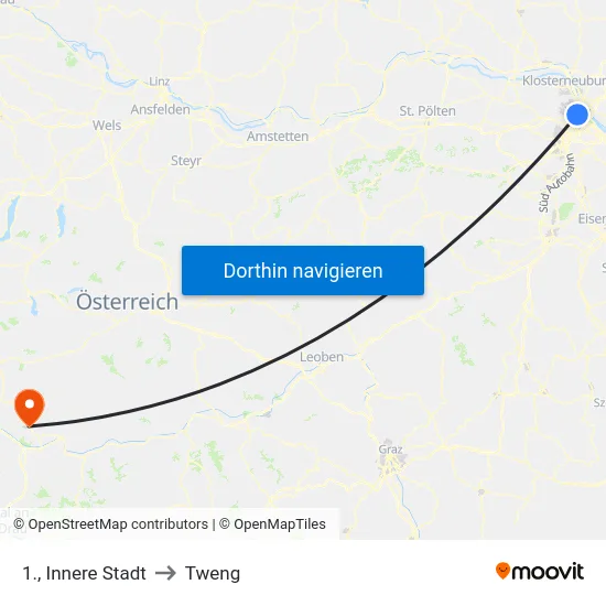 1., Innere Stadt to Tweng map