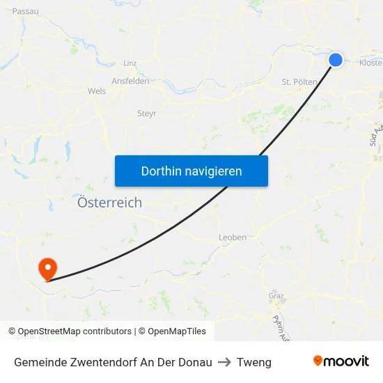 Gemeinde Zwentendorf An Der Donau to Tweng map