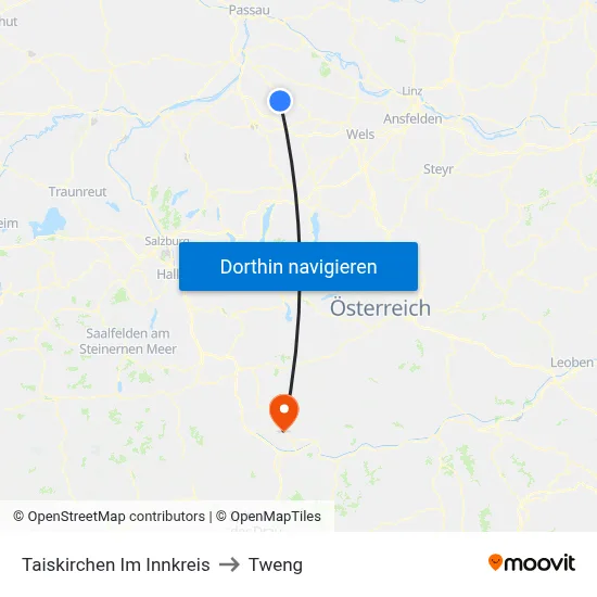 Taiskirchen Im Innkreis to Tweng map