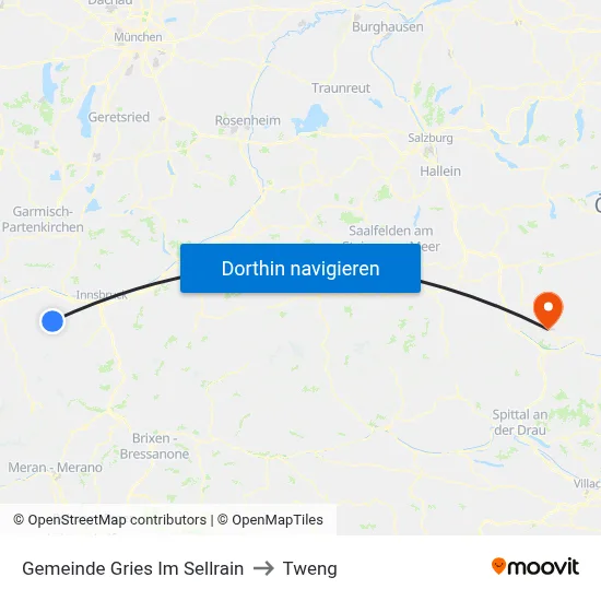 Gemeinde Gries Im Sellrain to Tweng map