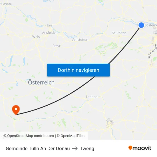 Gemeinde Tulln An Der Donau to Tweng map