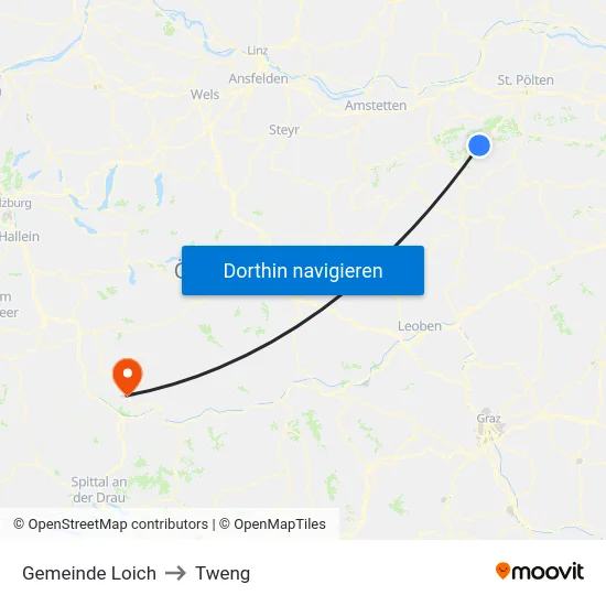 Gemeinde Loich to Tweng map