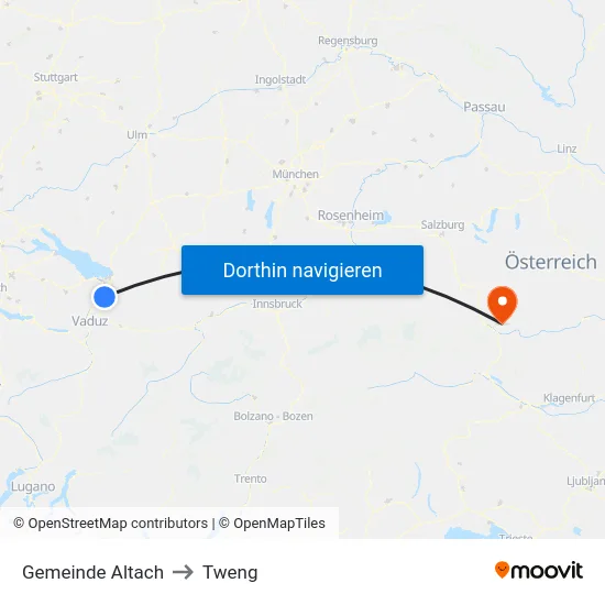 Gemeinde Altach to Tweng map