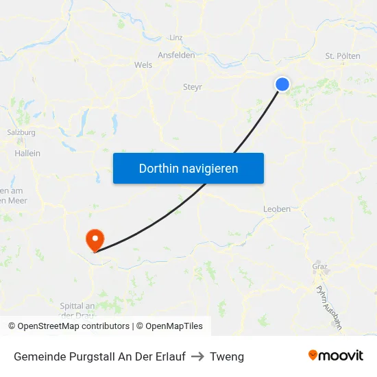 Gemeinde Purgstall An Der Erlauf to Tweng map