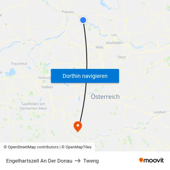 Engelhartszell An Der Donau to Tweng map