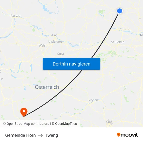 Gemeinde Horn to Tweng map