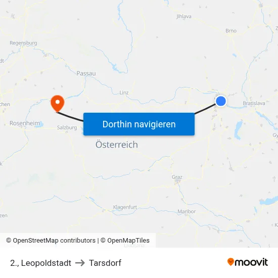 2., Leopoldstadt to Tarsdorf map