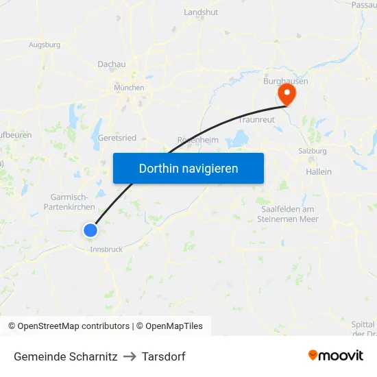 Gemeinde Scharnitz to Tarsdorf map