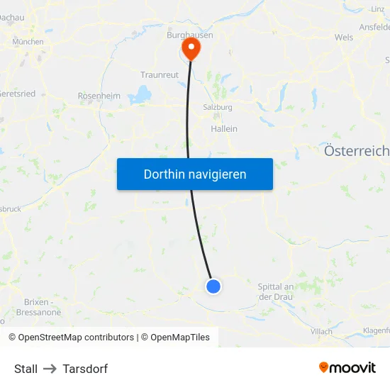 Stall to Tarsdorf map