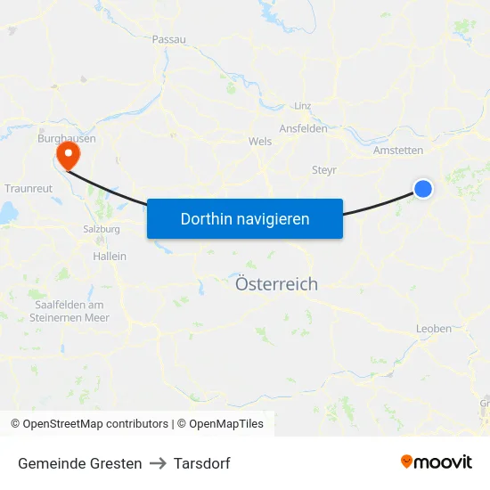 Gemeinde Gresten to Tarsdorf map