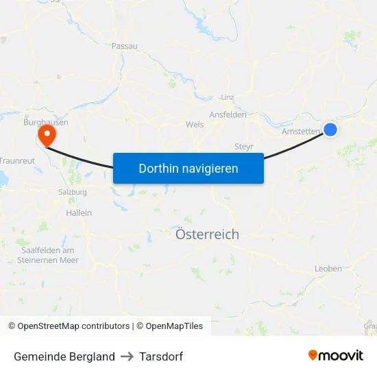Gemeinde Bergland to Tarsdorf map